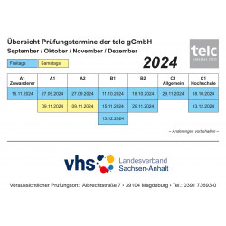 - Termine telc-Prüfungen -